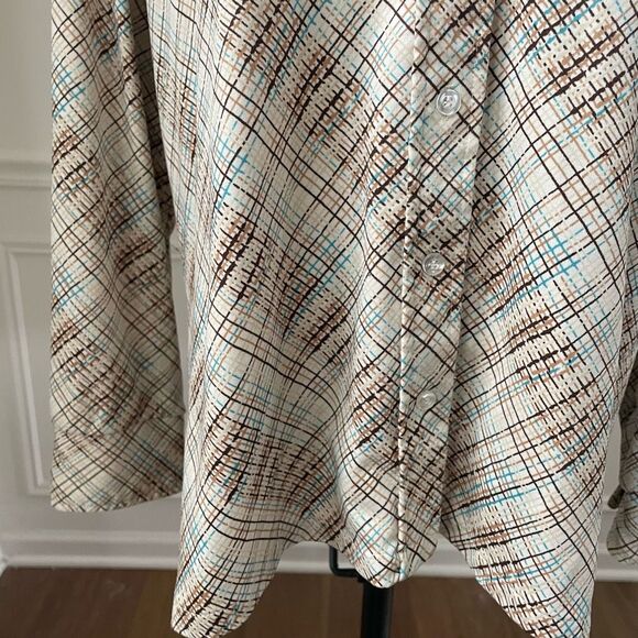 Vintage 70s Ultriana Polyester Dagger Barrymore Collar Button Shirt L - Picture 6 of 8
